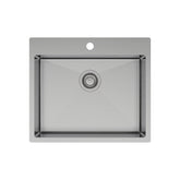 Fienza Hana 50L Topmount Laundry Sink - 1 Tap Hole, 590 x 510mm, Stainless Steel